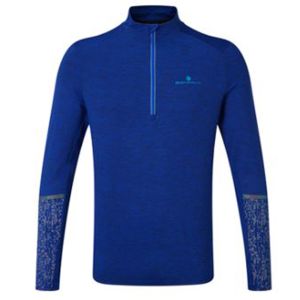RonHill Mens Life Night Runner 1/2 Zip Tee Cobalt